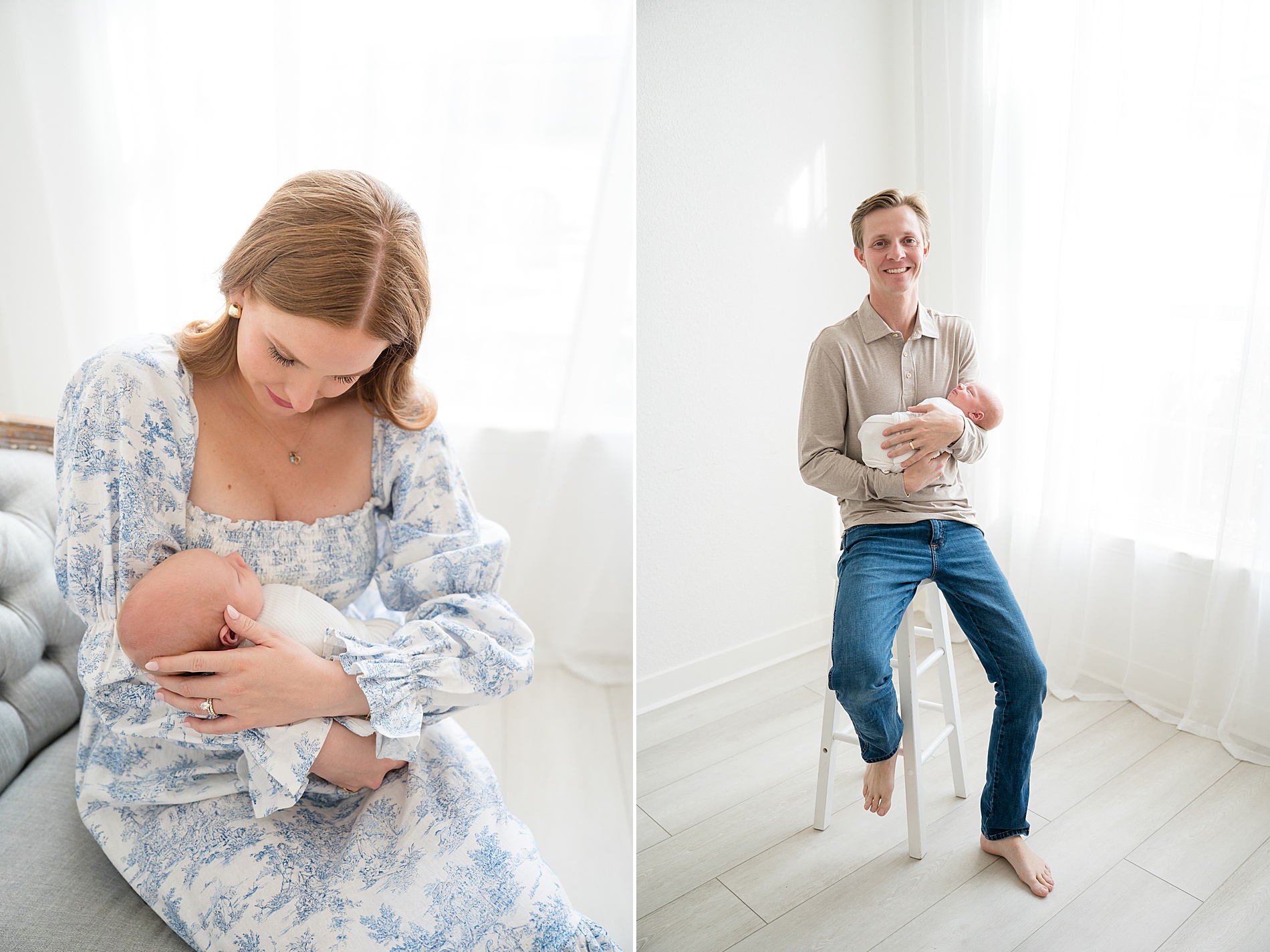 Studio newborn session with newborn safety as a top priority 