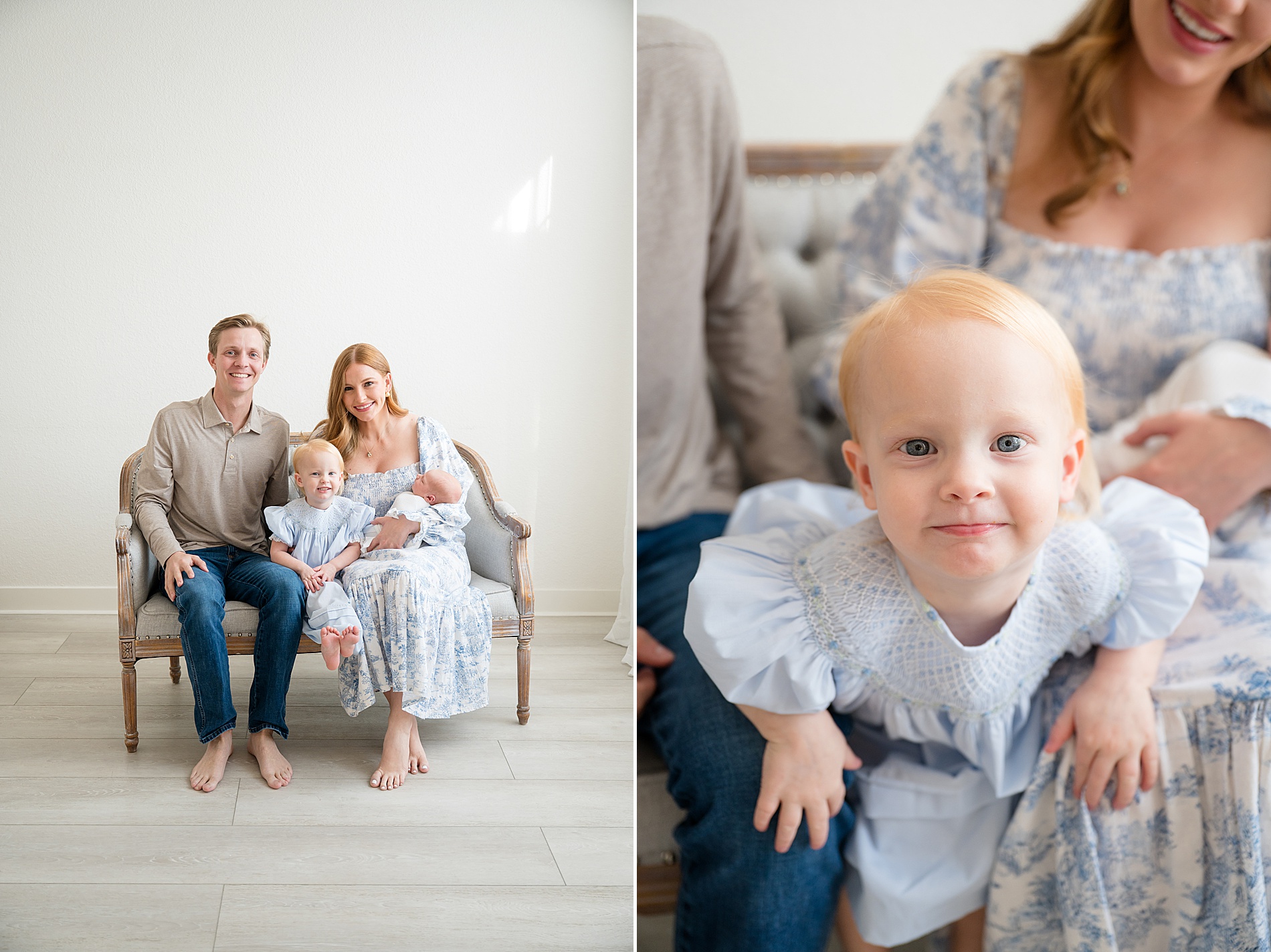 safely including siblings in newborn portraits 